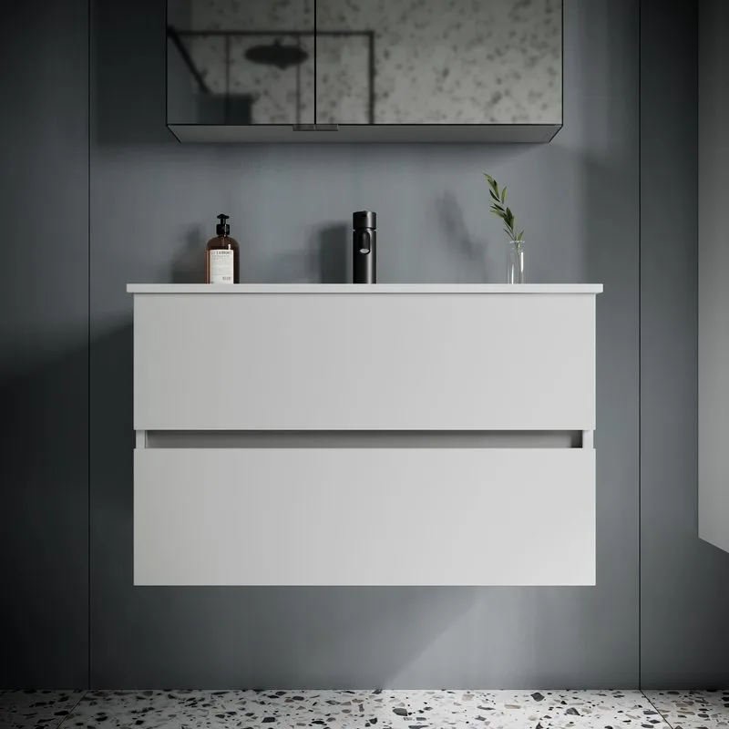 Тумба с раковиной Sancos Urban 80 см белый глянец Sancos — официальный сайт