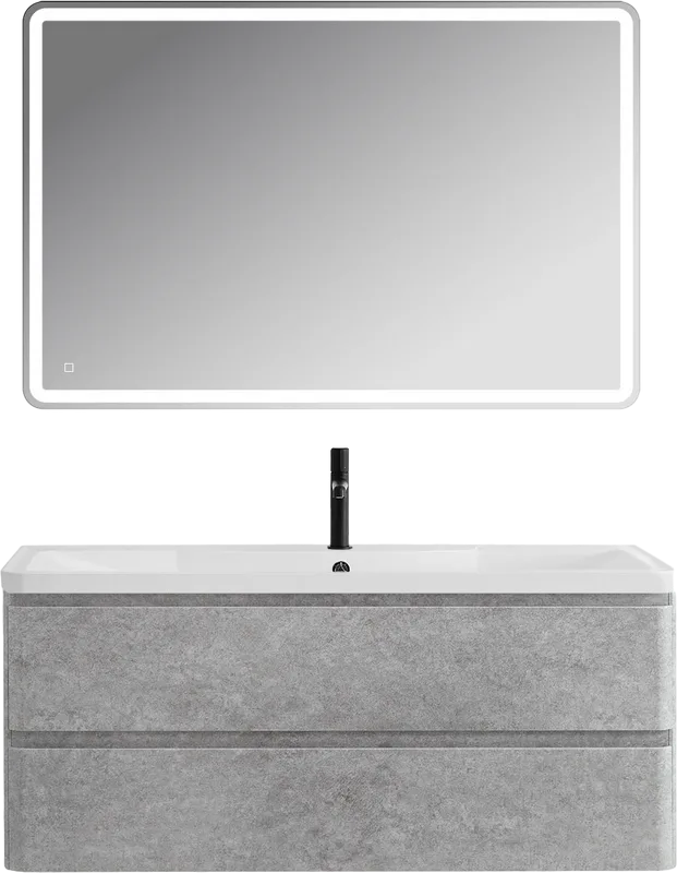 Тумба под раковину без столешницы BelBagno Albano 120 подвесная, cemento verona grigio Sancos — официальный сайт