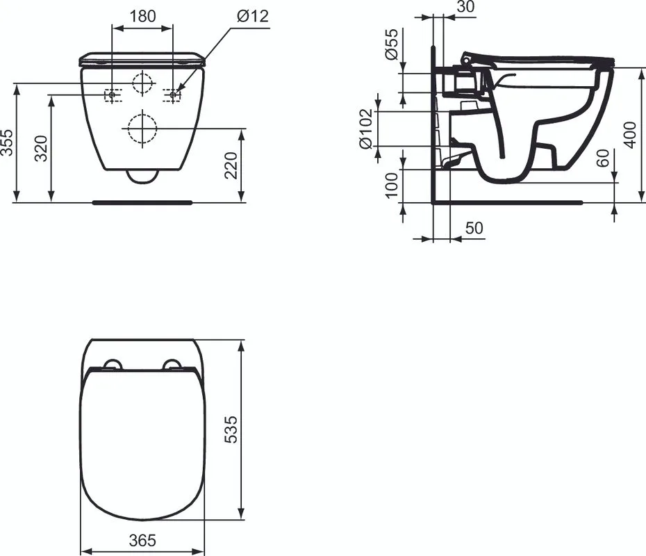 Унитаз подвесной Ideal Standard Tesi T536001 Sancos — официальный сайт