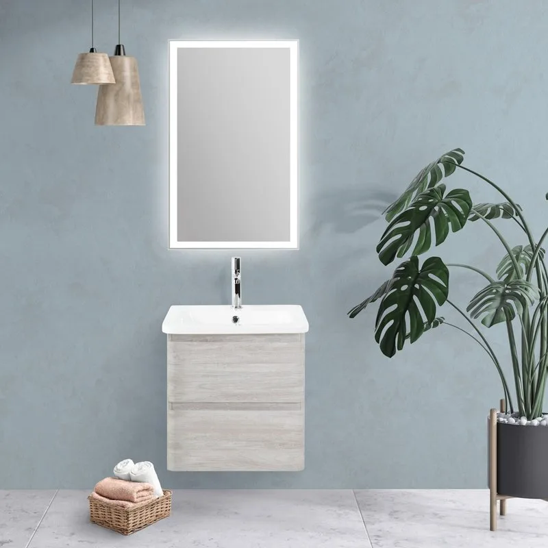 Тумба под раковину без столешницы BelBagno Albano-Cer 50 подвесная, rovere vintage bianco Sancos — официальный сайт