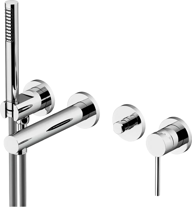 Встраиваемый смеситель Gattoni Circle One 9005/90C0 С ВНУТРЕННЕЙ ЧАСТЬЮ, хром Sancos — официальный сайт