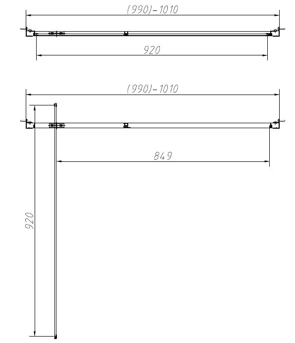 Душевая дверь в нишу Vincea Alpha VDP-3AL100CL 100x195, профиль хром Sancos — официальный сайт