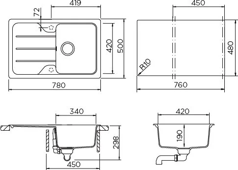 Мойка кухонная Schock Formhaus 45 D Cristalite саббиа Sancos — официальный сайт