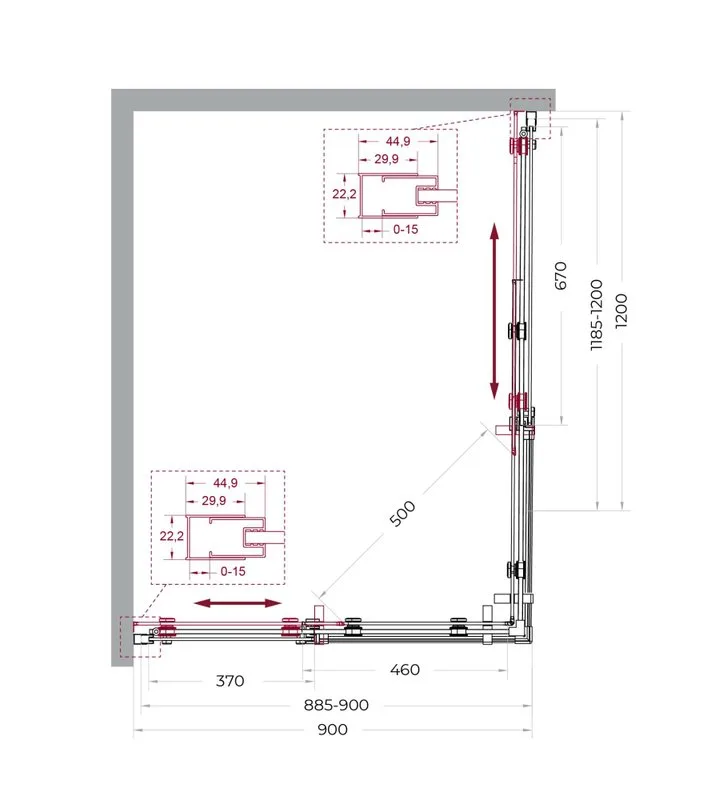 Душевой уголок BelBagno Marino 2 AH-2-120/90-C-CR 120x90, профиль хром, стекло прозрачное Sancos — официальный сайт