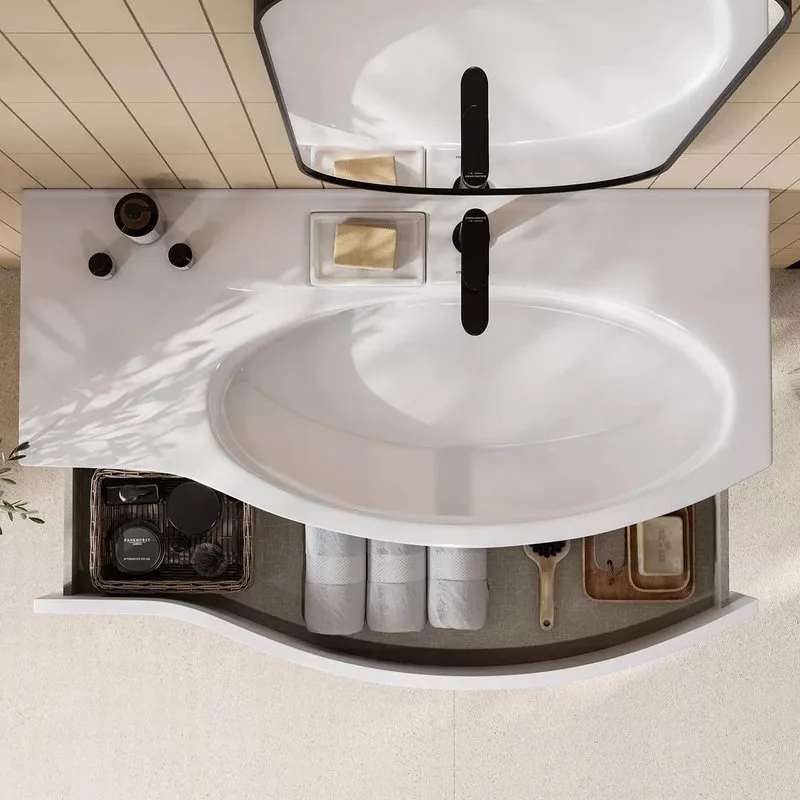 Мебельная раковина KERAMA MARAZZI Riva 100 R, глянцевая белая Sancos — официальный сайт