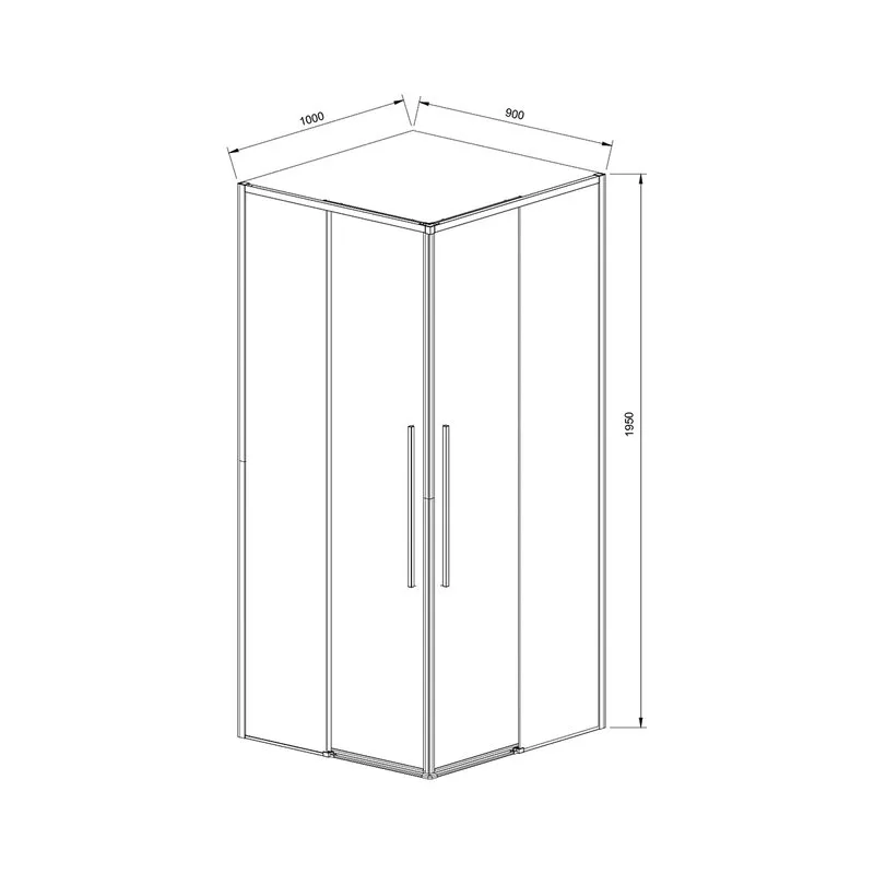 Душевой уголок Vincea Slim-N VSS-4SN9010CLG 100х90, профиль брашированное золото, стекло прозрачное Sancos — официальный сайт