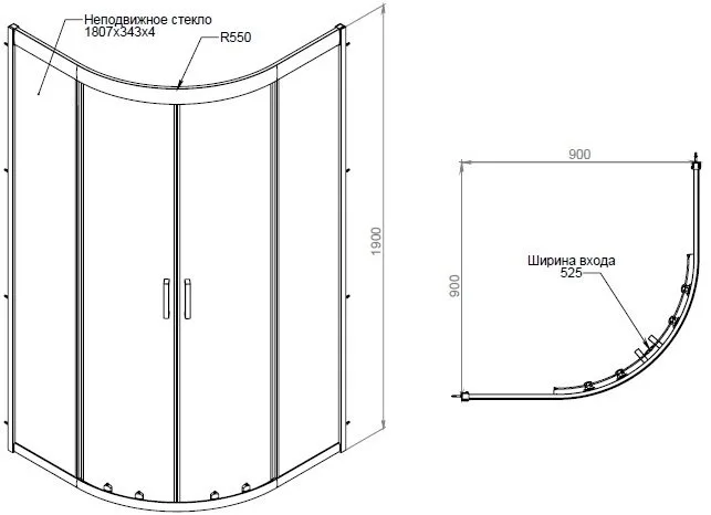 Душевой уголок AM.PM Gem W90G-401-090WT 90x90 Sancos — официальный сайт