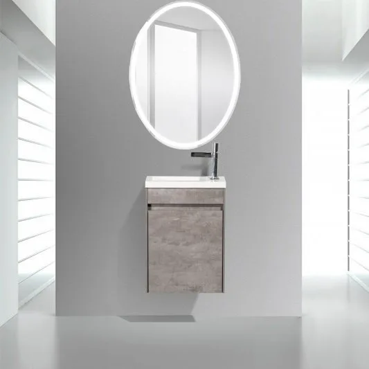 Тумба под раковину без столешницы BelBagno Pietra Mini 40 L stucco cemento Sancos — официальный сайт