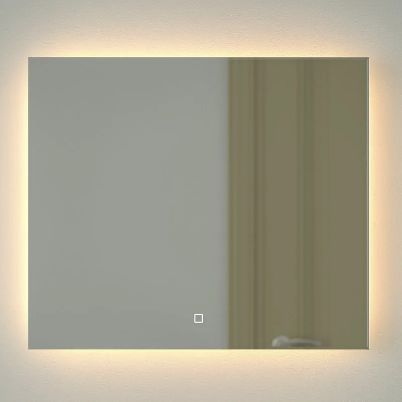 Зеркало Defesto Glow DF 2516SH 70х60 с LED-подсветкой, 3000 K, сенсорный выключатель