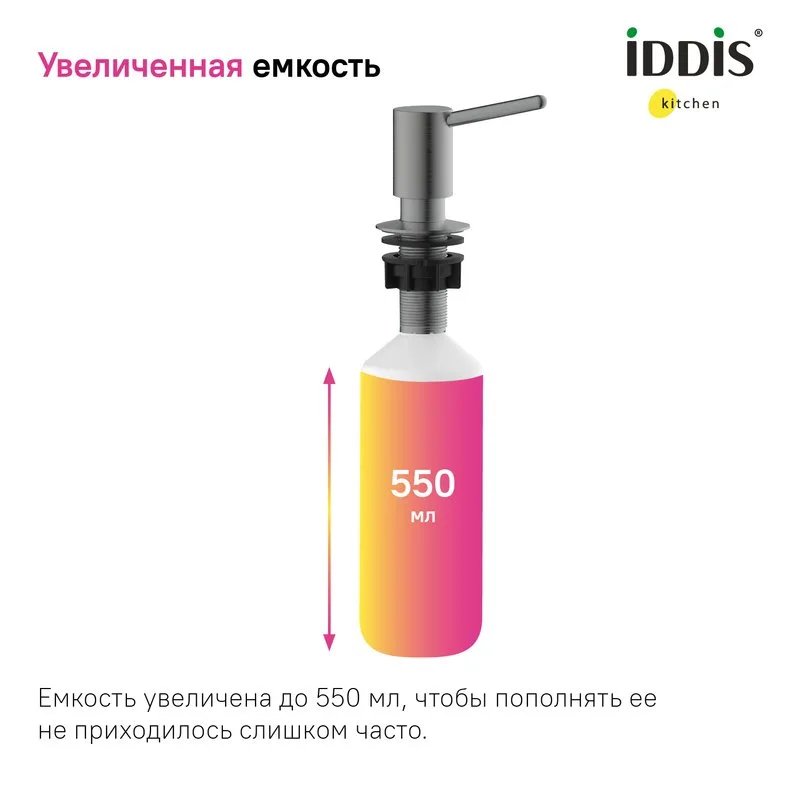 Дозатор для кухонной мойки IDDIS SDIGM00i59 графит Sancos — официальный сайт