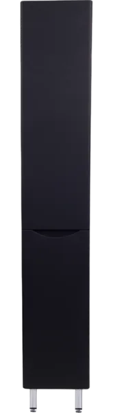 Шкаф-пенал для ванной Style Line Бергамо Люкс Plus 30 L с бельевой корзиной, антискрейтч черный