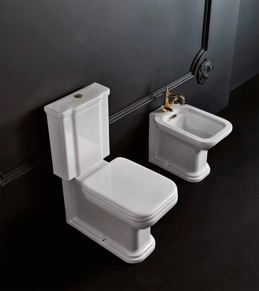 Крышка-сиденье Kerasan Waldorf 418801 белая, с микролифтом, петли хром Sancos — официальный сайт