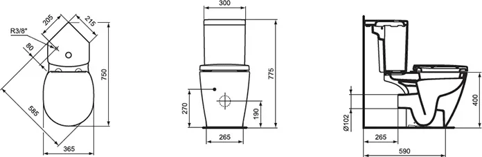 Бачок для унитаза Ideal Standard Connect Space E120201 Sancos — официальный сайт