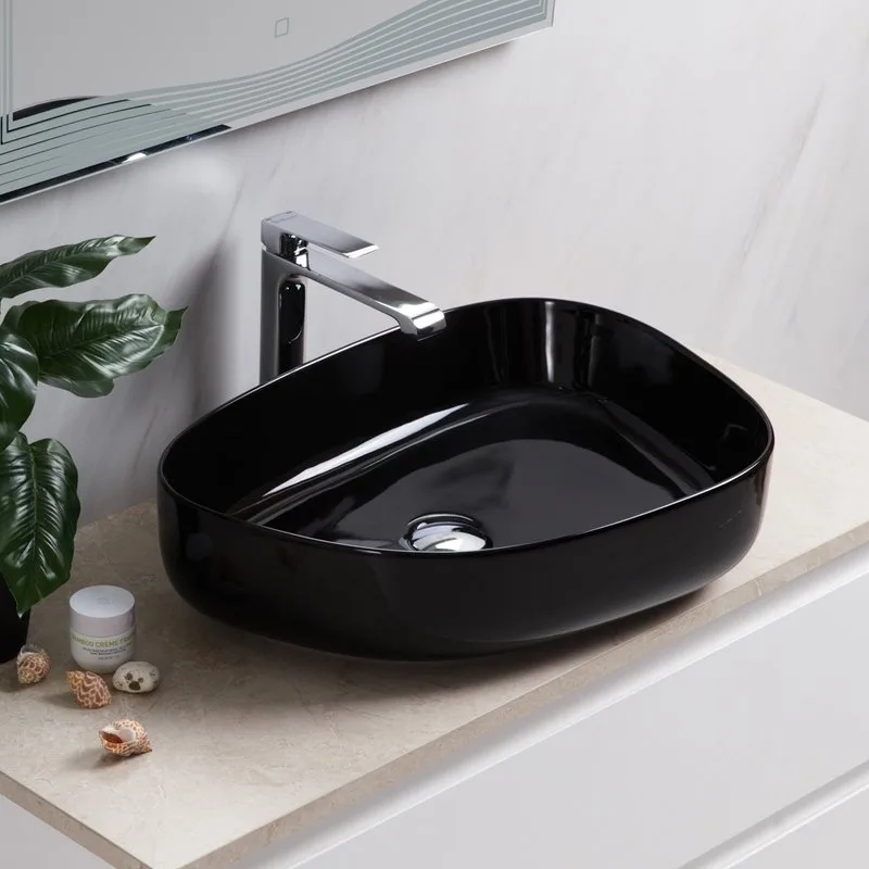 Накладная раковина BelBagno BB1435-NERO Sancos — официальный сайт