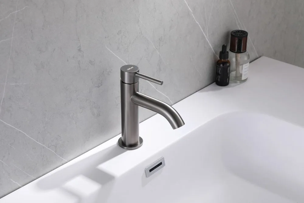 Смеситель для раковины Abber Wasser Kreis AF8110NG, никель Sancos — официальный сайт