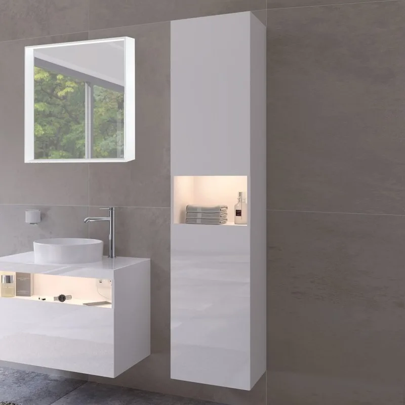 Шкаф-пенал для ванной Keuco Stageline 32831 R, белый, с подсветкой Sancos — официальный сайт