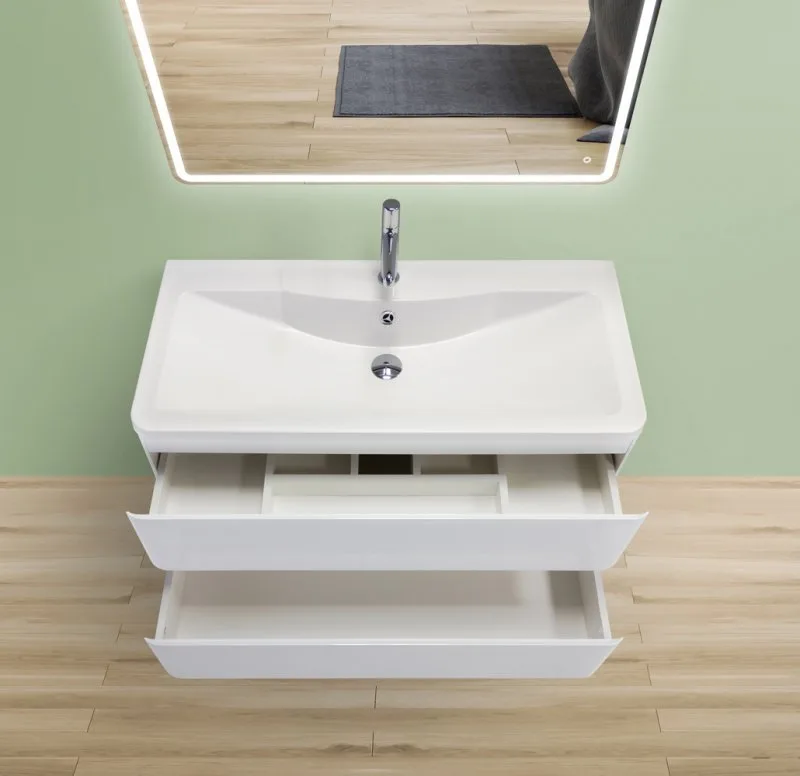 Тумба под раковину без столешницы BelBagno Albano 90 подвесная, cemento verona grigio Sancos — официальный сайт