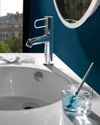Смеситель для раковины Jacob Delafon Odeon Rive Gauche E21028-00-CP хром, белый Sancos — официальный сайт