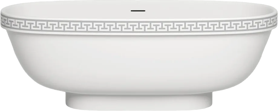 Ванна из искусственного камня Salini Greca Meander S-Stone 180x80 см, отдельностоящая, матовая белая Sancos — официальный сайт