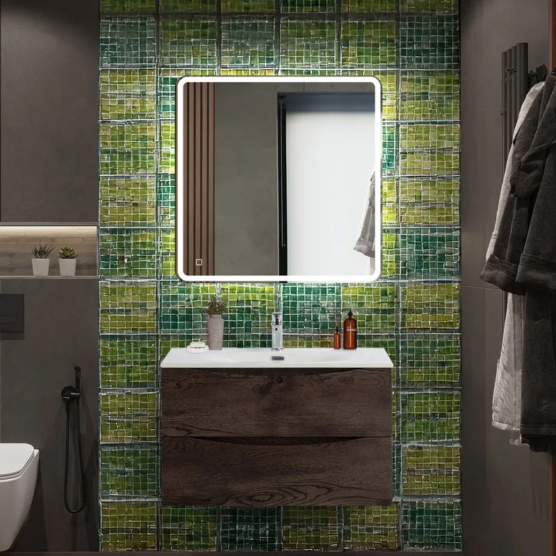 Тумба под раковину без столешницы BelBagno Marino-cer-n 80 подвесная, rovere nature grigio Sancos — официальный сайт