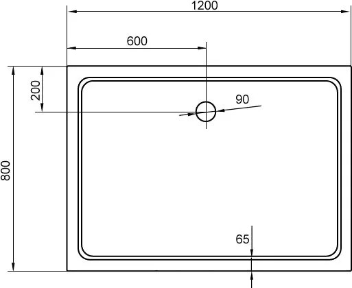 Поддон для душа Cezares Tray SMC TRAY-M-AH-120/80-35-W Sancos — официальный сайт