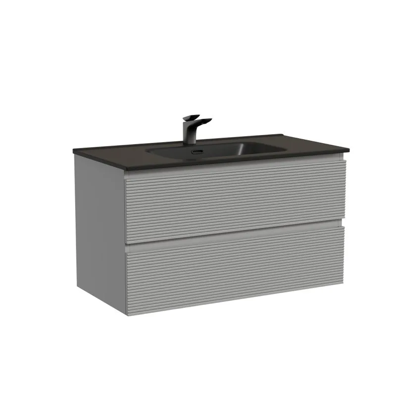 Тумба с раковиной Sancos Folk 90 ergraut soft, раковина CN7002MB Sancos — официальный сайт