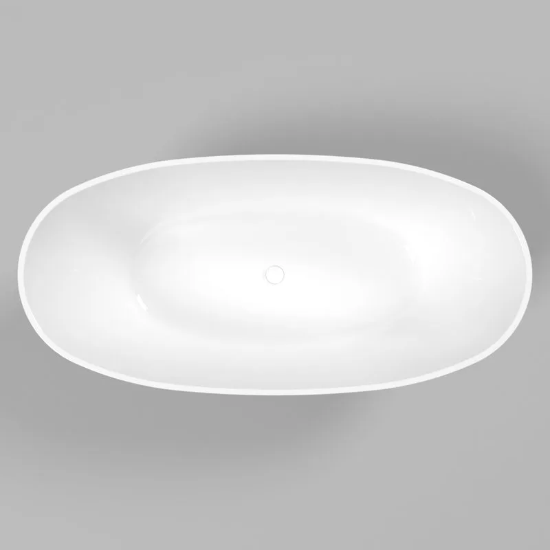 Ванна из искусственного камня WHITECROSS Onyx B 160x75 см, отдельностоящая, белая, овальная, с донны Sancos — официальный сайт