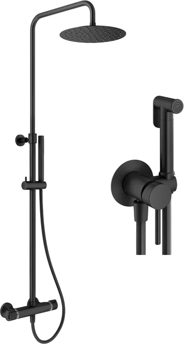 Комплект для ванной Plumberia Selection Ixo KITZXO6302NO черный матовый Sancos — официальный сайт