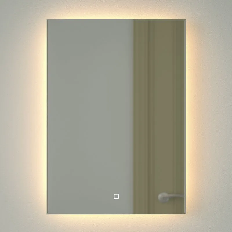 Зеркало Defesto Glow DF 2514S 50х70 с LED-подсветкой, 3000 K, сенсорный выключатель