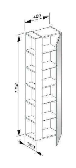 Шкаф-пенал для ванной Keuco Plan 32931 белый R Sancos — официальный сайт