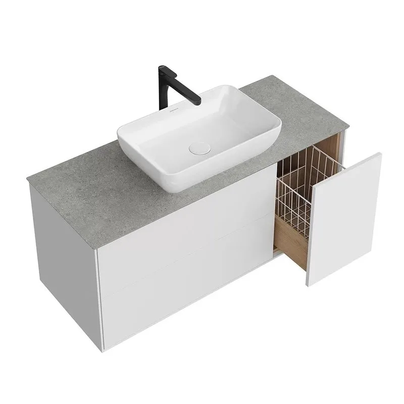 Тумба под раковину без столешницы KERAMA MARAZZI Plaza Modern 120 подвесная,с ящиками, белая Sancos — официальный сайт