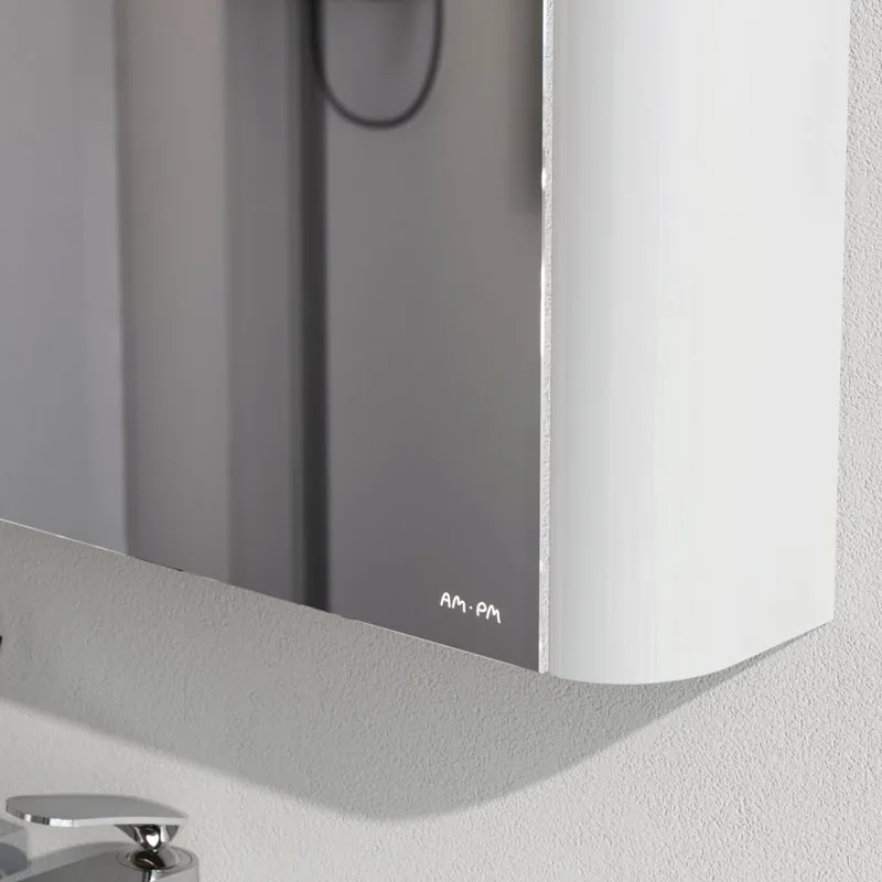 Зеркало-шкаф AM.PM Sensation 80 L с подсветкой, белый глянец Sancos — официальный сайт