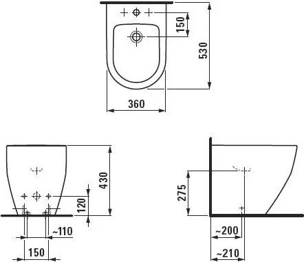 Биде напольное Laufen Pro 8.3295.2.000.302.1 Sancos — официальный сайт