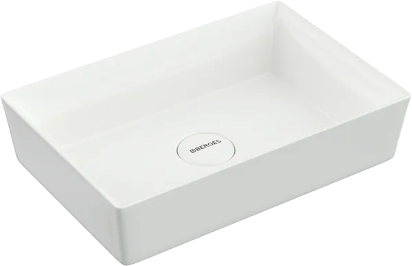 Накладная раковина Berges Mascon 56x38, глянцевая белая Sancos — Оригинал