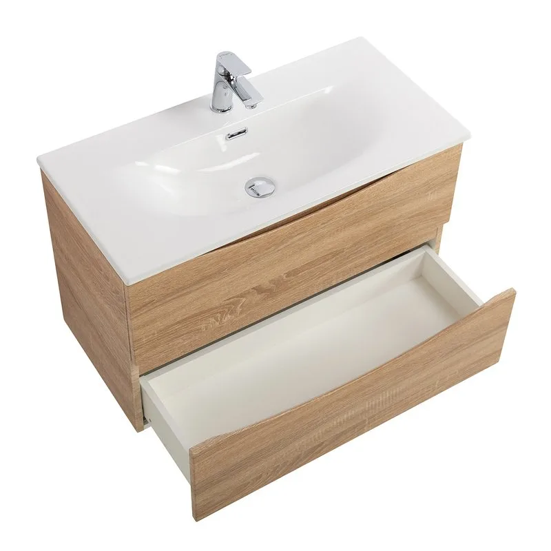 Тумба под раковину без столешницы BelBagno Marino-cer-mini 80 подвесная, rovere bianco Sancos — официальный сайт