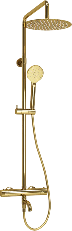 Душевая стойка Wasserkraft Sauer A188.208.207.PG Thermo, с термостатом, золото Sancos — официальный сайт