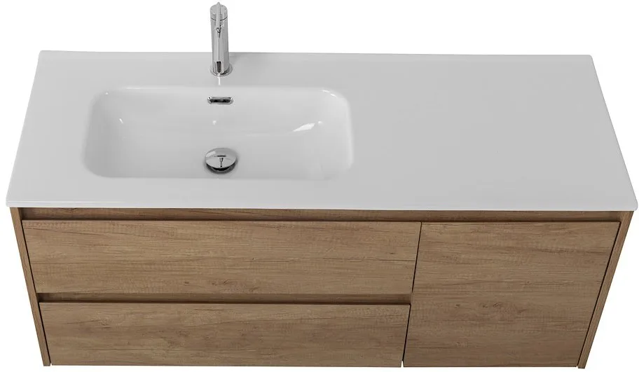 Тумба под раковину без столешницы BelBagno Kraft 120 L, 2 ящика, дверца, rovere nebrasca nature Sancos — официальный сайт