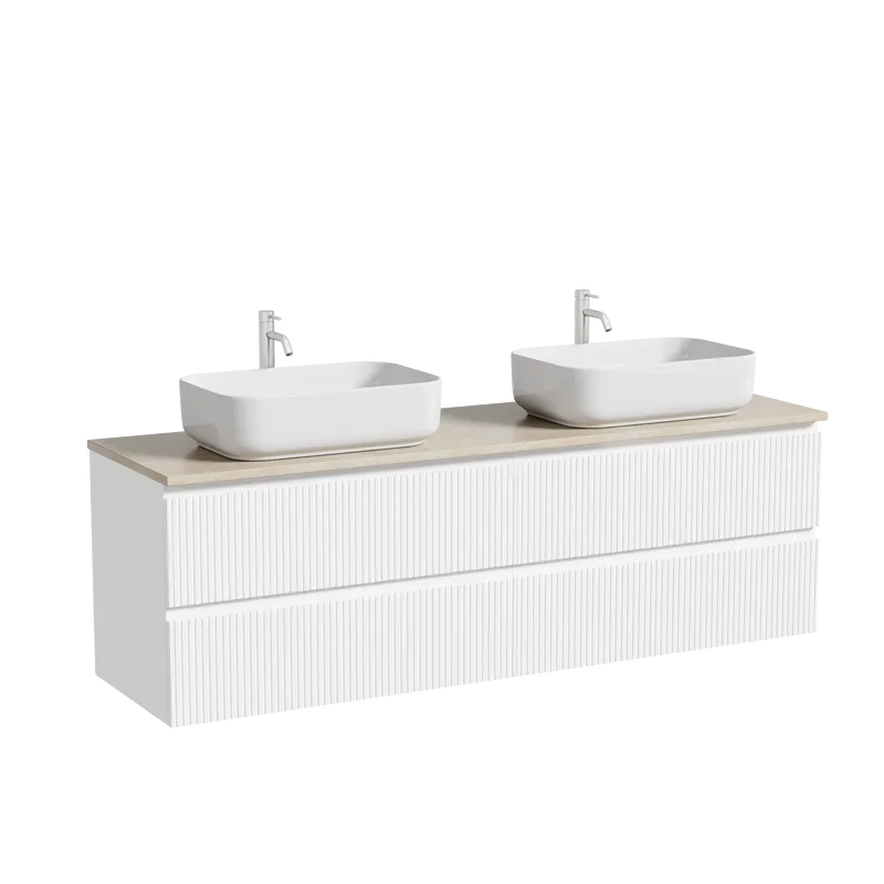 Тумба с раковиной Sancos Snob T 160 bianco, столешница бежевая TT160A2X, раковина CN5043 Sancos — официальный сайт