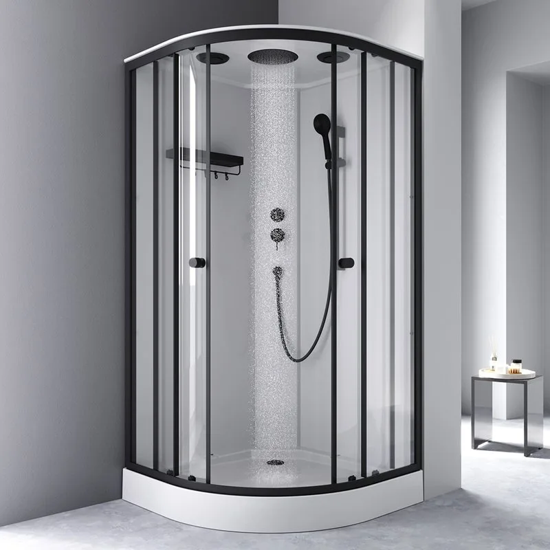 Душевая кабина AM.PM X-Joy W94C-401-100BT 100х100 см, низкий поддон, матовый черный Sancos — официальный сайт