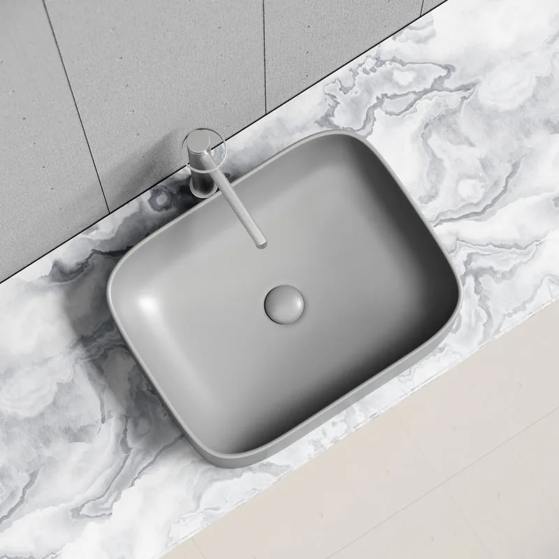 Накладная раковина Ceramicanova Element CN6052MH антрацит матовая Sancos — официальный сайт