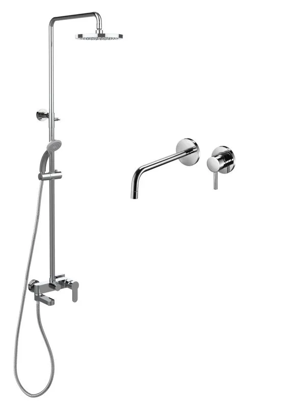 Комплект для ванной Paffoni Light KITCOL632CR007 С ВНУТРЕННЕЙ ЧАСТЬЮ, хром Sancos — официальный сайт