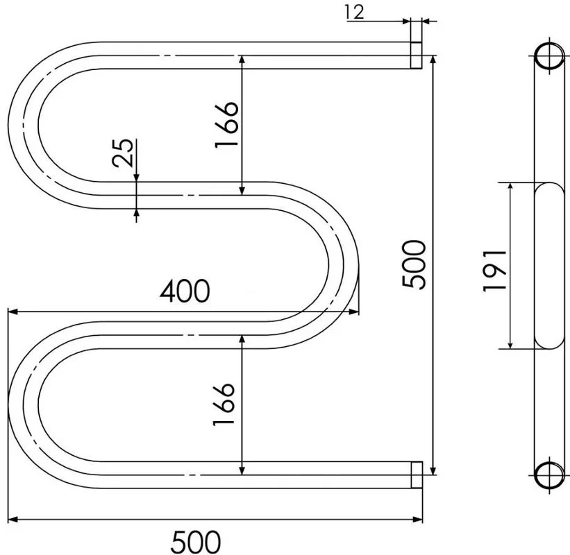 Полотенцесушитель водяной Indigo M MW50-50 3/4 Sancos — официальный сайт