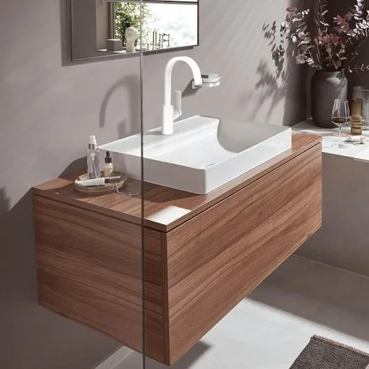 Смеситель для раковины Hansgrohe Vivenis 210 75030700 матовый белый Sancos — официальный сайт