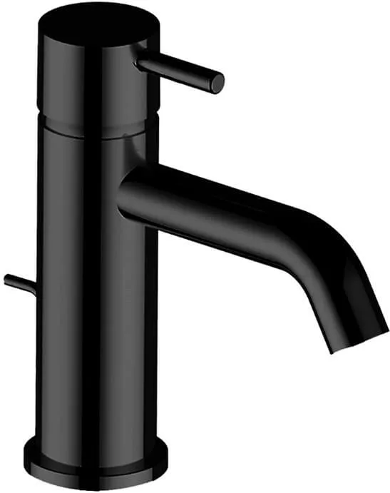 Смеситель для раковины Cisal Less New LN00051040, с донным клапаном, черный матовый Sancos — официальный сайт