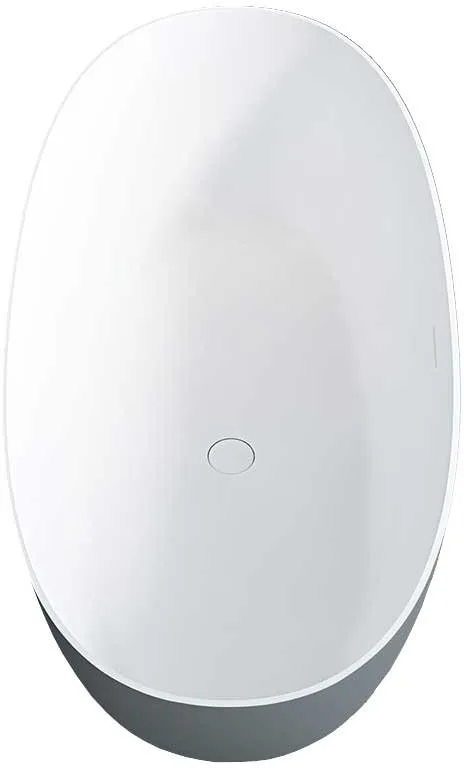 Ванна из искусственного камня Vincea VBT-6S01MG 170x75 см, отдельностоящая, серая, овальная, со слив Sancos — официальный сайт