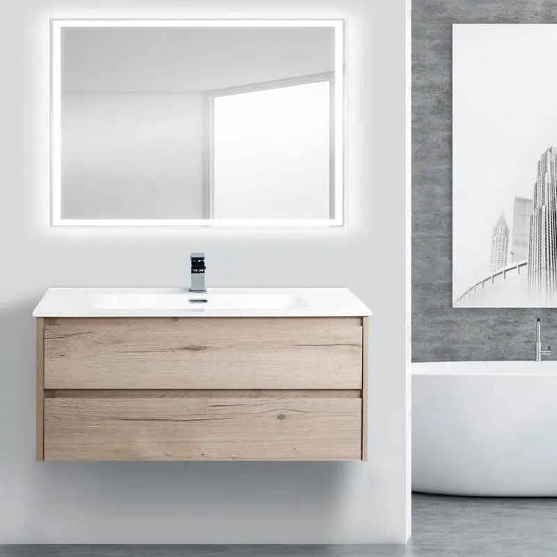 Тумба под раковину без столешницы BelBagno Kraft 100 rovere galifax bianco Sancos — официальный сайт