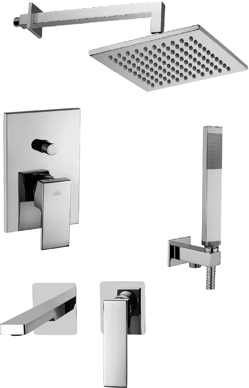 Комплект для ванной Paffoni Elle KITEL015CR105KING С ВНУТРЕННЕЙ ЧАСТЬЮ, верхний душ 30 см, хром Sancos — официальный сайт