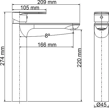 Смеситель для раковины Wasserkraft Mindel 8503H Sancos — официальный сайт