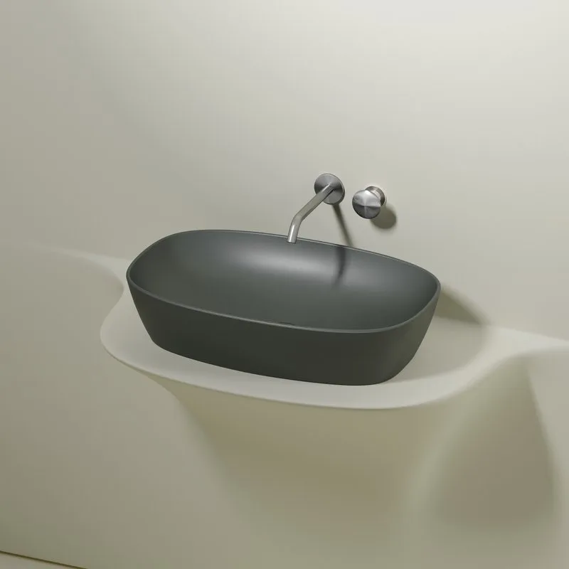 Накладная раковина Ceramicanova Element CN6049MH антрацит матовая Sancos — официальный сайт