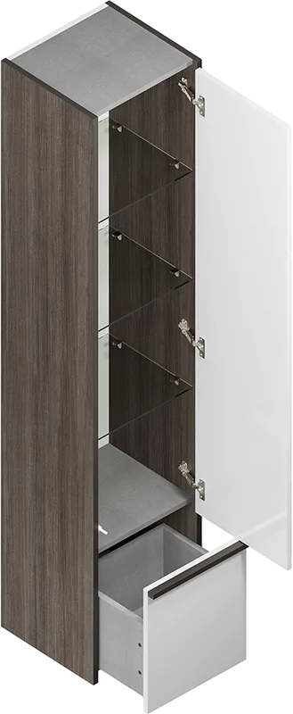Шкаф-пенал для ванной KERAMA MARAZZI Modula 165 арабика Sancos — официальный сайт